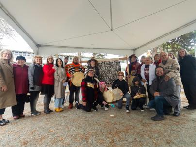 group photo commemorating VCH's partnership with shíshálh Nation